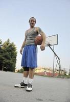 vista del jugador de baloncesto foto