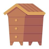 Check this flat icon of bee house vector