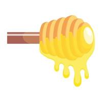 An editable flat icon of bee comb vector