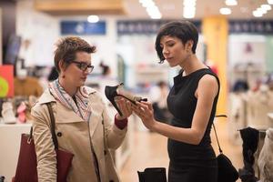 best friend shopping in big mall photo