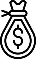 Money Bag Icon Style vector