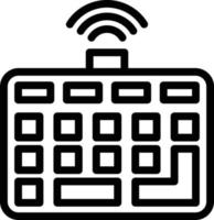 Wireless Keyboard Icon Style vector