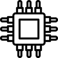 estilo de icono de cpu vector