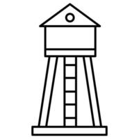 torre de observación que puede modificar o editar fácilmente vector