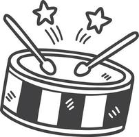 Hand Drawn cute drums illustration vector