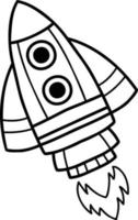 Hand Drawn rockets are flying into space illustration vector