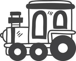 Hand Drawn toy train for kids illustration vector