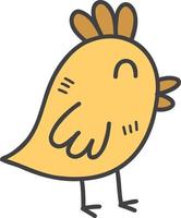 Hand Drawn cute chick illustration vector