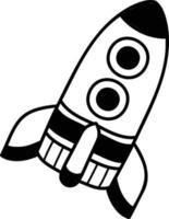 Hand Drawn rockets are flying into space illustration vector