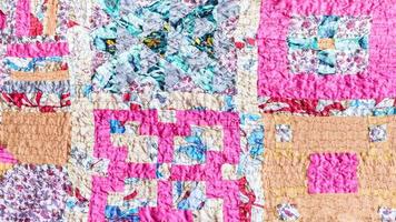patrón de bufanda patchwork cosida a partir de tiras foto