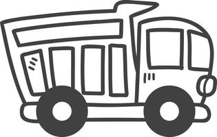 Hand Drawn toy truck for kids illustration vector