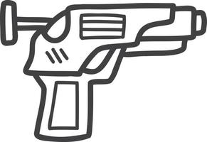 pistola de juguete dibujada a mano para niños ilustración vector