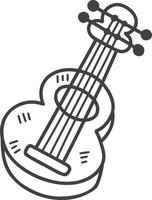 Hand Drawn cute guitar illustration vector