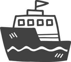 Hand Drawn toy boat for kids illustration vector