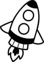 Hand Drawn rockets are flying into space illustration vector