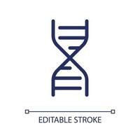 DNA structure pixel perfect linear ui icon. Biology course. Genetics exploration. GUI, UX design. Outline isolated user interface element for app and web. Editable stroke. vector