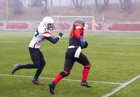 training match of professional american football players photo