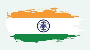Colorful brush effect India flag vector