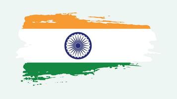 nuevo vector de bandera de grunge de india angustiado