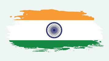 nuevo diseño de bandera india grunge vector