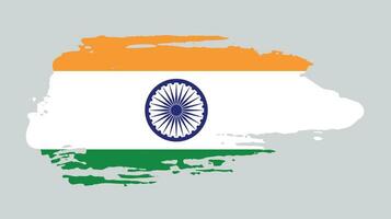 vector de bandera india abstracta de textura grunge plana