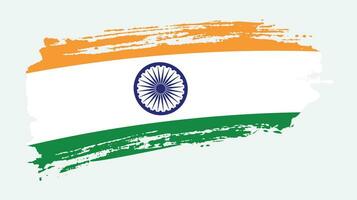 vector de diseño de bandera de textura grunge indio abstracto