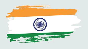 Professional grunge texture India splash flag vector