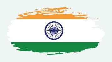 Professional brush effect Indian flag vector