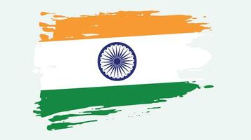 diseño de vector de bandera india de estilo vintage