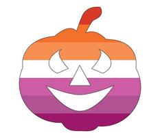 Lesbian flag illustration. Lesbian Pride flag icon vector