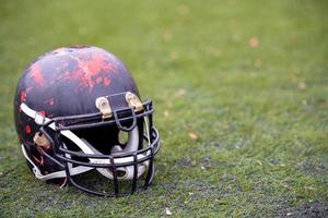 black american football helmet photo