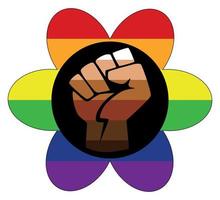 bandera qtpoc, qpoc lgbt. para personas que no son caucásicas, lo que significa que qtpoc incluye negro, latinx, asiático, indígena vector