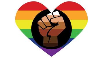 bandera qtpoc, qpoc lgbt. para personas que no son caucásicas, lo que significa que qtpoc incluye negro, latinx, asiático, indígena vector