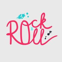 letras de rock and roll vector