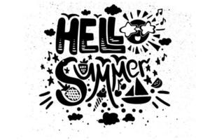 Hello Summer Overlay vector