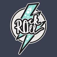 letras de rock and roll vector