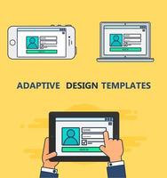 Web Template of Adaptive Login Form vector