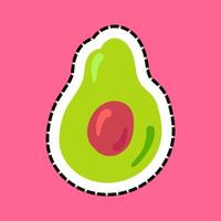 Avocado cartoon vector illustration