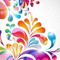 Abstract background with bright teardrop-shaped arches. vector