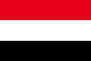 Flag of Yemen. Symbol of Independence Day, souvenir soccer game, button language, icon. vector