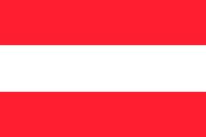 bandera de austríaca. símbolo del día de la independencia, partido de fútbol de recuerdo, lenguaje de botones, icono. vector