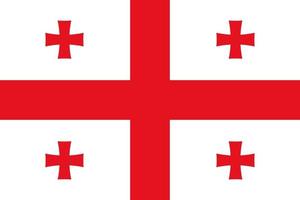 Flag of Georgia. Symbol of Independence Day, souvenir sport game, button language, icon. vector