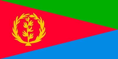 bandera de eritrea. símbolo del día de la independencia, juego deportivo de recuerdo, idioma de botones, icono. vector