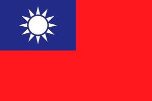 Flag of Taiwan. Symbol of Independence Day, souvenir soccer game, button language, icon. vector