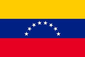 Flag of Venezuela. Symbol of Independence Day, souvenir soccer game, button language, icon. vector