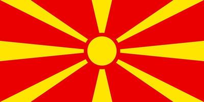 Flag of Macedonia. Symbol of Independence Day, souvenir sport game, button language, icon. vector