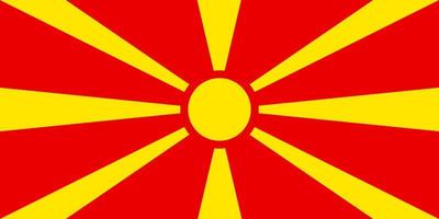 Flag of Macedonia. Symbol of Independence Day, souvenir sport game, button language, icon. vector