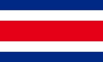 Flag of Costa Rica. Symbol of Independence Day, souvenir soccer game, button language, icon. vector