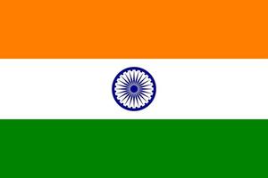 Flag of India. Symbol of Independence Day, souvenir soccer game, button language, icon. vector