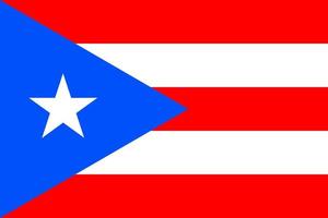 Flag of Puerto Rico. Symbol of Independence Day, souvenir sport game, button language, icon. vector